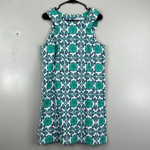 Vineyard Vines Teal and White Midi Dress